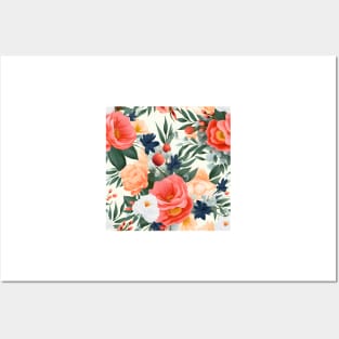 Wedding Flowers Pattern 11 Posters and Art